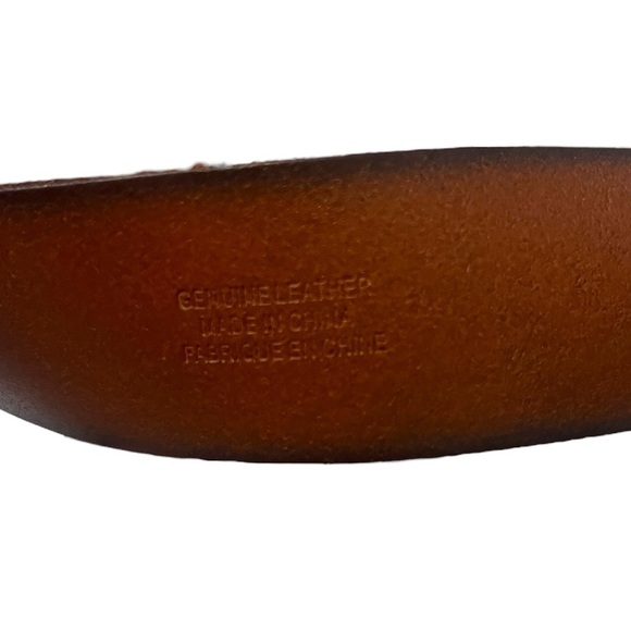 Ralph Lauren Tan Brown Leather Double-Ring Belt main image 10